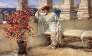 Sir Lawrence Alma-Tadema,OM.RA,RWS Her Eyes are with Her Thoughts and They are Far away china oil painting artist